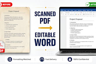convert scanned PDF or image to editable word document
