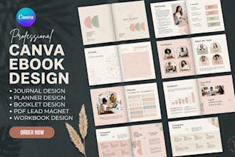 design canva ebook canva workbook ebook formatting booklet  journal lead magnet