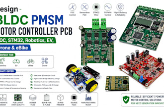 design bldc pmsm motor controller pcb foc stm32 robotics ev drone and ebike