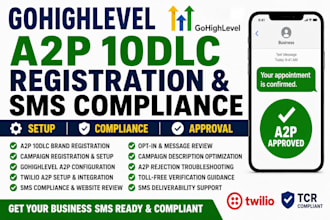 setup gohighlevel a2p 10dlc registration and SMS compliance