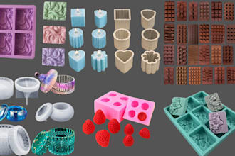 design custom 3d silicone mold resin and chocolate for casting and manufacturing