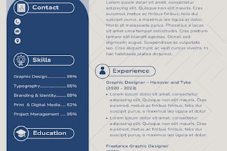 design a professional resume, CV, and cover letter for you