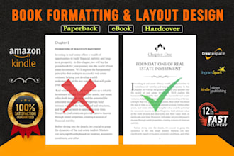 kdp book formatting, ebook formatting, book interior design, book design, ebook
