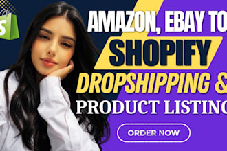 build ebay amazon to shopify dropshipping store and product listing SEO