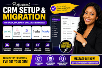 setup zenoti crm glossgenius crm migration bossky crm  boulevard crm fresha crm