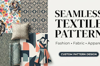 create seamless textile print and surface pattern designs