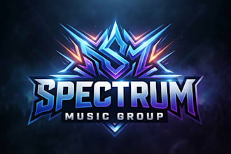 design a bold edm logo for your music brand