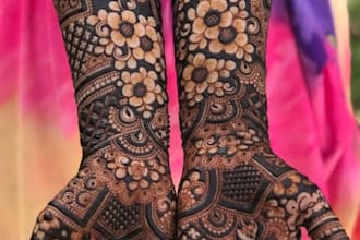 beautiful bridal and party henna design at home