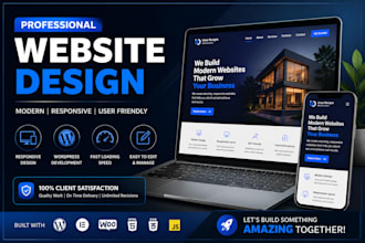 do a modern responsive website and home designing