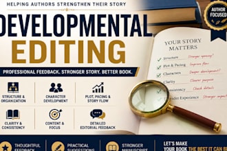 developmental editing for your book manuscript