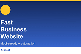 build a fast restaurant or business website with booking automation