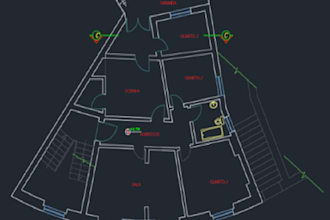 draw 2d cad floor plans, elevations, and facade details