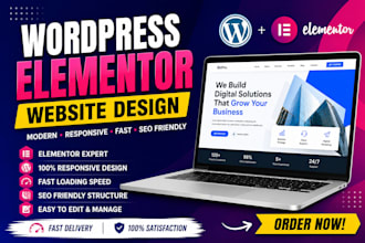 design a responsive elementor wordpress website
