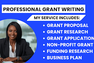 write professional grant proposals and grant applications