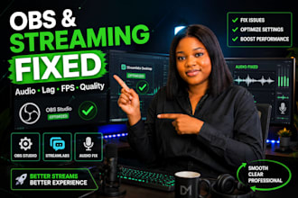 fix and optimize obs studio, streamlabs and audio issues