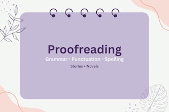 proofread your story or novel