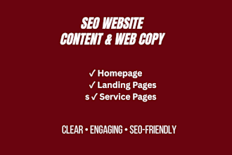 write SEO friendly website content and web copy