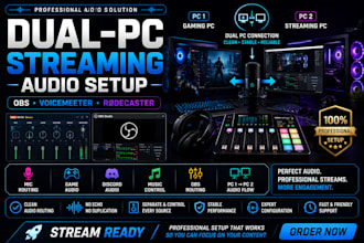 setup dual PC streaming audio with obs voicemeeter or rodecaster