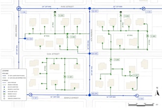 create sewer, drainage, pipeline and water distribution gis maps