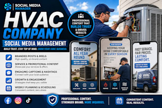 be your social media manager for hvac companies