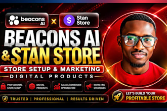do beacons ai store setup digital products stan store marketing stan store setup