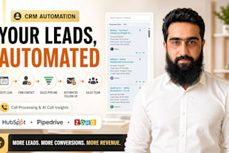 be your CRM developer for pipedrive CRM hubspot CRM and zoho CRM