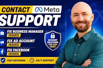 contact meta support fix business manager, ad account issues, fix facebook