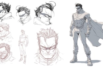create an amazing superhero or fantasy comic illustration