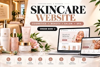 build skincare website cosmetics website beauty website salon spa website