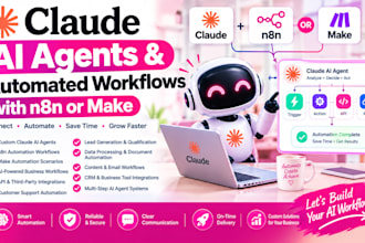 build custom claude ai agents and automated workflows using n8n or make