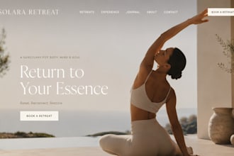 build squarespace wellness retreat website autumn retreat booking group retreat