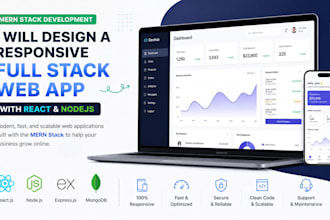 design a responsive full stack mern web app with react and nodejs