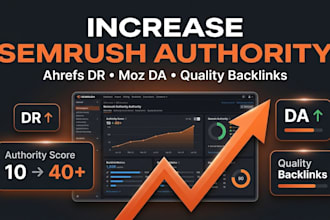 increase semrush authority score ahrefs DR and moz da