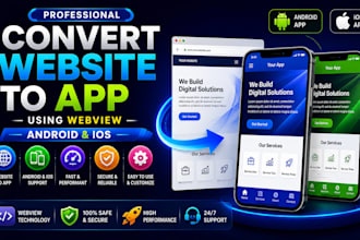 convert website to app for android and ios using webview