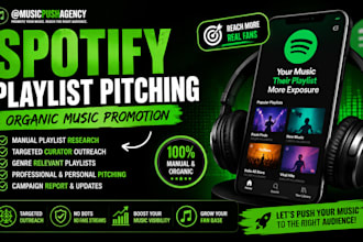 promote your music with organic spotify playlist pitching