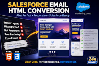 convert your figma, PSD, ai, or PDF design into responsive HTML email template