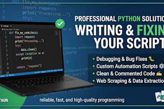 write and fix python scripts