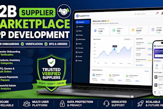 develop a supplier marketplace app with vendor onboarding verification