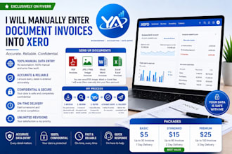 manually enter document invoices into xero