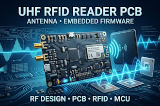 design rfid reader pcb, uhf rfid, antenna and embedded firmware