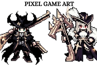 create pixel game art pixel art animation sprite sheet game assets pixel game
