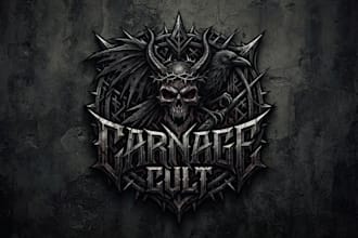 design a brutal hardcore logo for your brand