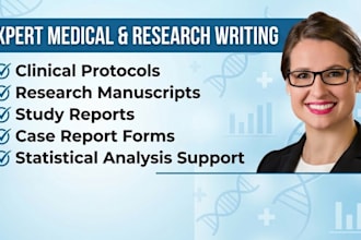 write medical research protocols, manuscripts, and clinical study reports