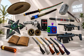 create custom vrchat assets, props, accessories, weapons or world assets