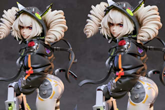 3d anime character model 3d figurine 3d toy stl for 3d printing