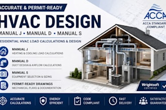 do hvac design, manual jds load calculations and duct design