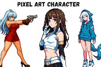 design pixel art pixel character pixel sprite pixel animation 8 bit pixel art