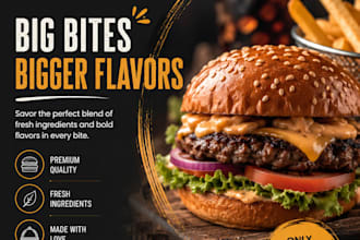 design a modern restaurant, cafe or food menu
