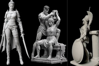 sculpt custom 3d miniature for dnd tabletop warhammer 40k 3d figurine 3d print
