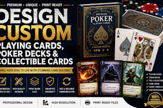 design custom playing cards, poker decks and collectible cards